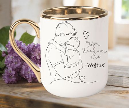 Kubek dla Taty- Tato kocham Cię- od syna- z podpisem