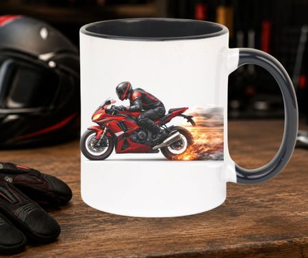 Personalizowany kubek dla motocyklisty z imieniem
