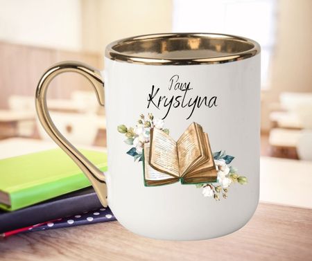 Personalizowany kubek z ksiązką– podziękowanie dla nauczyciela